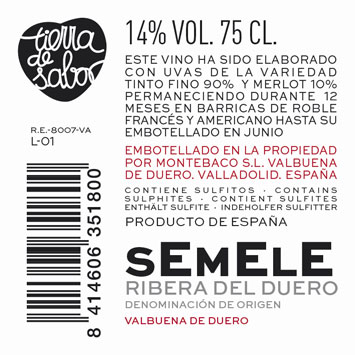 contraetiqueta vino semele